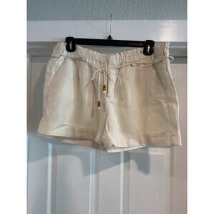Old Navy 100% Linen Cream Shorts Women's Size L